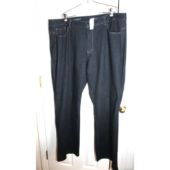 Avenue Denim Dark Wash Bootcut Jeans sz 26W NWT - Picture 1 of 3